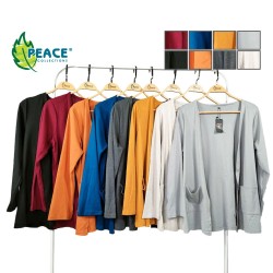 PEACE Muslimah Korea Style Cotton Solid Tops Long Sleeve